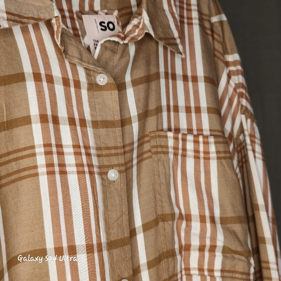 SO Brown Plaid Shirt size 2xl - Picture 7 of 10